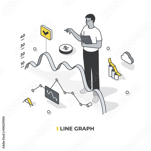 Liner Graph Isometric Scene