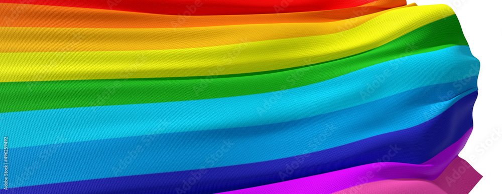 Drapeau arc-en-ciel de la communauté LGBT+ - Rendu 3D Stock ...