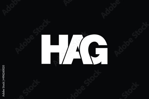 Valokuvatapetti Letter HAG Logo Alphabet Design Icon Vector Symbol