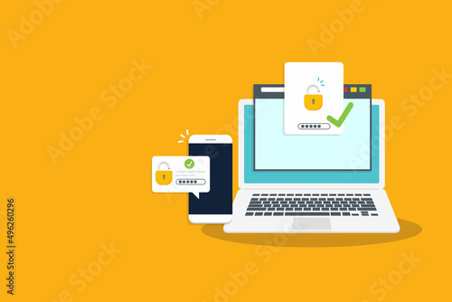 Two Factor Authentication , Multi-Factor Authentication Security Concept	