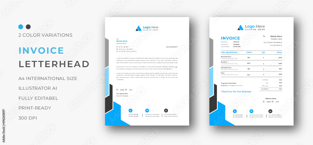 Professional invoice and letterhead design for corporate office. letterhead, invoice design illustration. Simple and creative modern corporate clean design..
Professional invoice and letterhead design for corporate office. letterhead, invoice design illustration. Simple and creative modern corporate clean design..