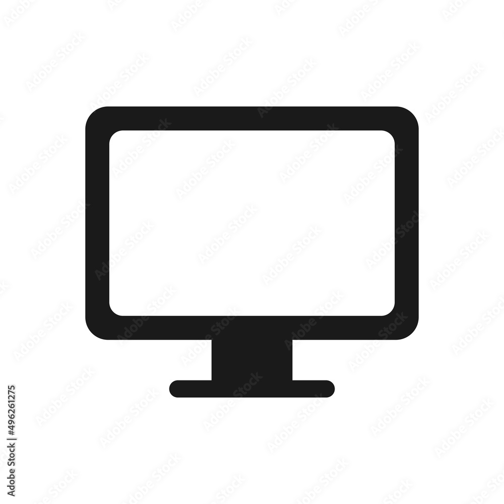 Screen vector icon isolated on white background Screen vector icon isolated on white background