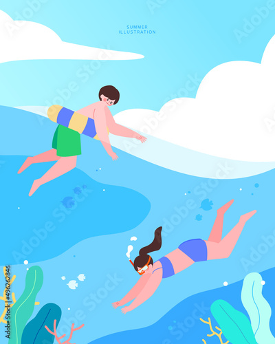 Cool Summer Trip Illustration collection 