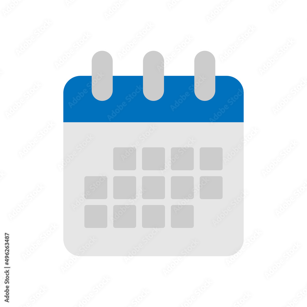 Calendar vector icon isolated on white background Calendar vector icon isolated on white background