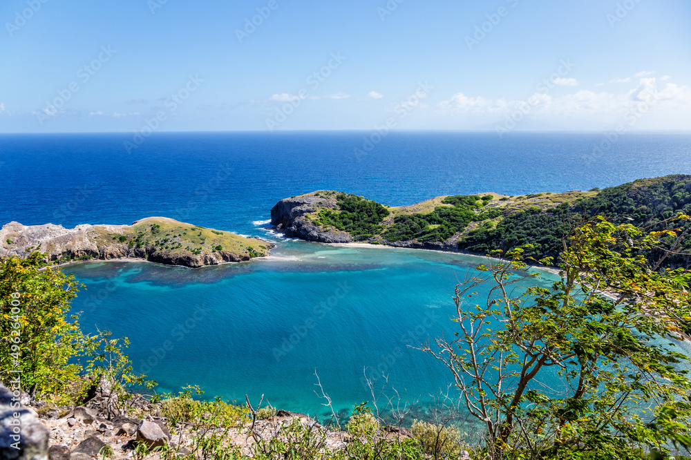 Beach Anse Pompierre, Terre-de-Haut, Iles des Saintes, Les Saintes, Guadeloupe, Lesser Antilles, Caribbean.