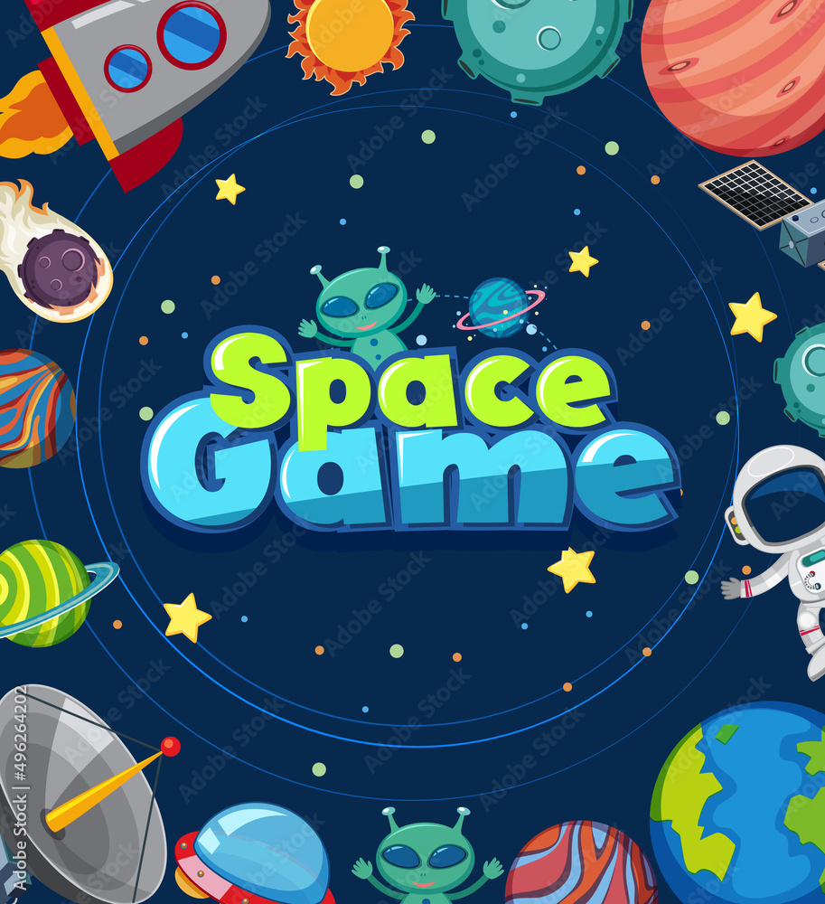 Space element in space background Space element in space background