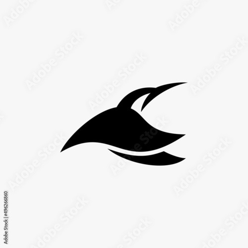 Kingfisher bird vector symbol design