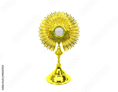 Jesus Christ in the monstrance present in the Sacrament of the Eucharist