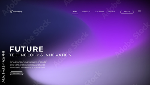 Blurred backgrounds with modern abstract blurred color gradient patterns. Smooth templates collection for landing page, web, brochures, posters, banners, flyers and cards. Vector illustration. 