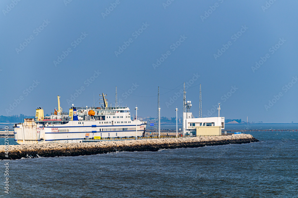 Busy Xuwen Port, Zhanjiang City, Guangdong, China Busy Xuwen Port, Zhanjiang City, Guangdong, China
