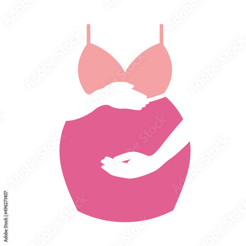 pregnant woman Logo Icon pregnancy cloths Flat Pictogram Symbol 