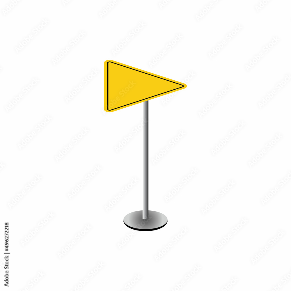 Vector of blank road sign on isolated white background Vector of blank road sign on isolated white background
