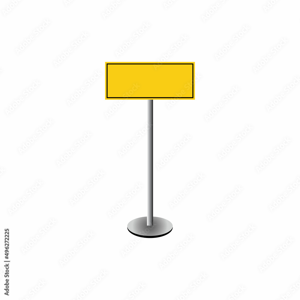Vector of blank road sign on isolated white background Vector of blank road sign on isolated white background