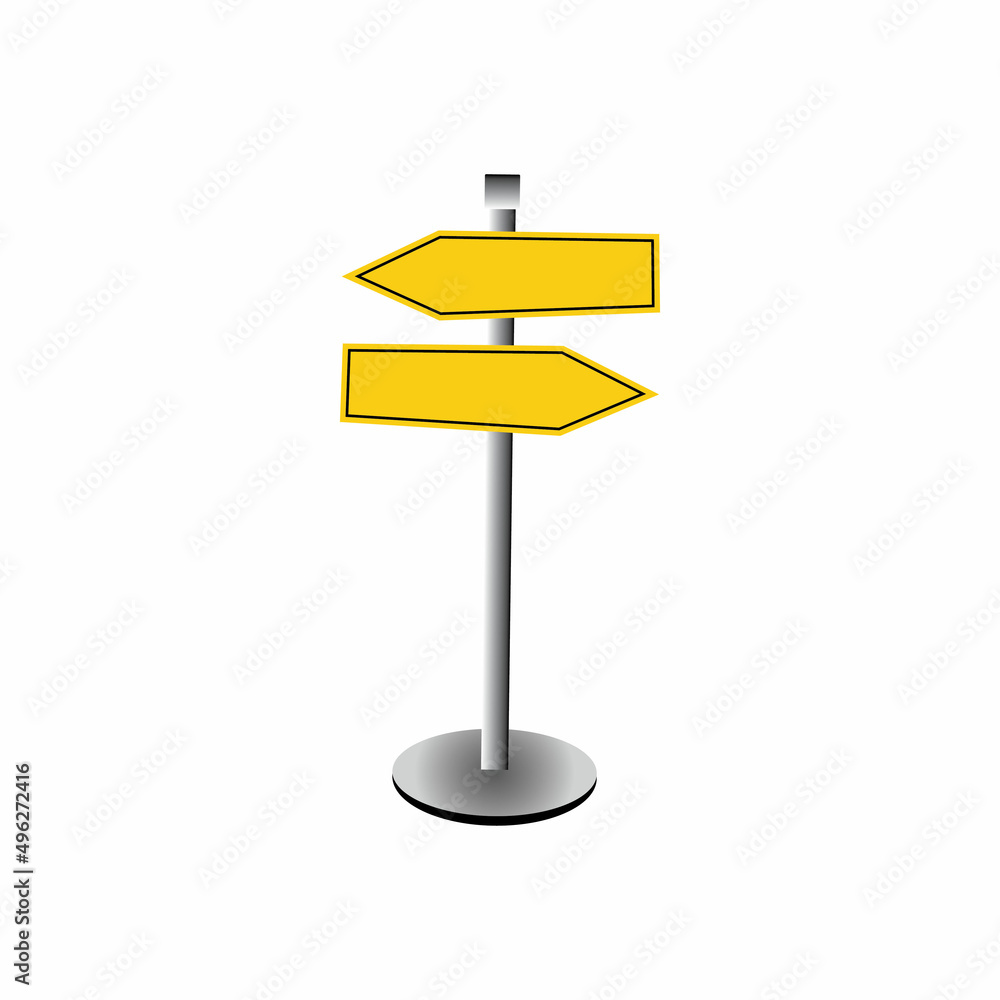 Vector of blank road sign on isolated white background Vector of blank road sign on isolated white background