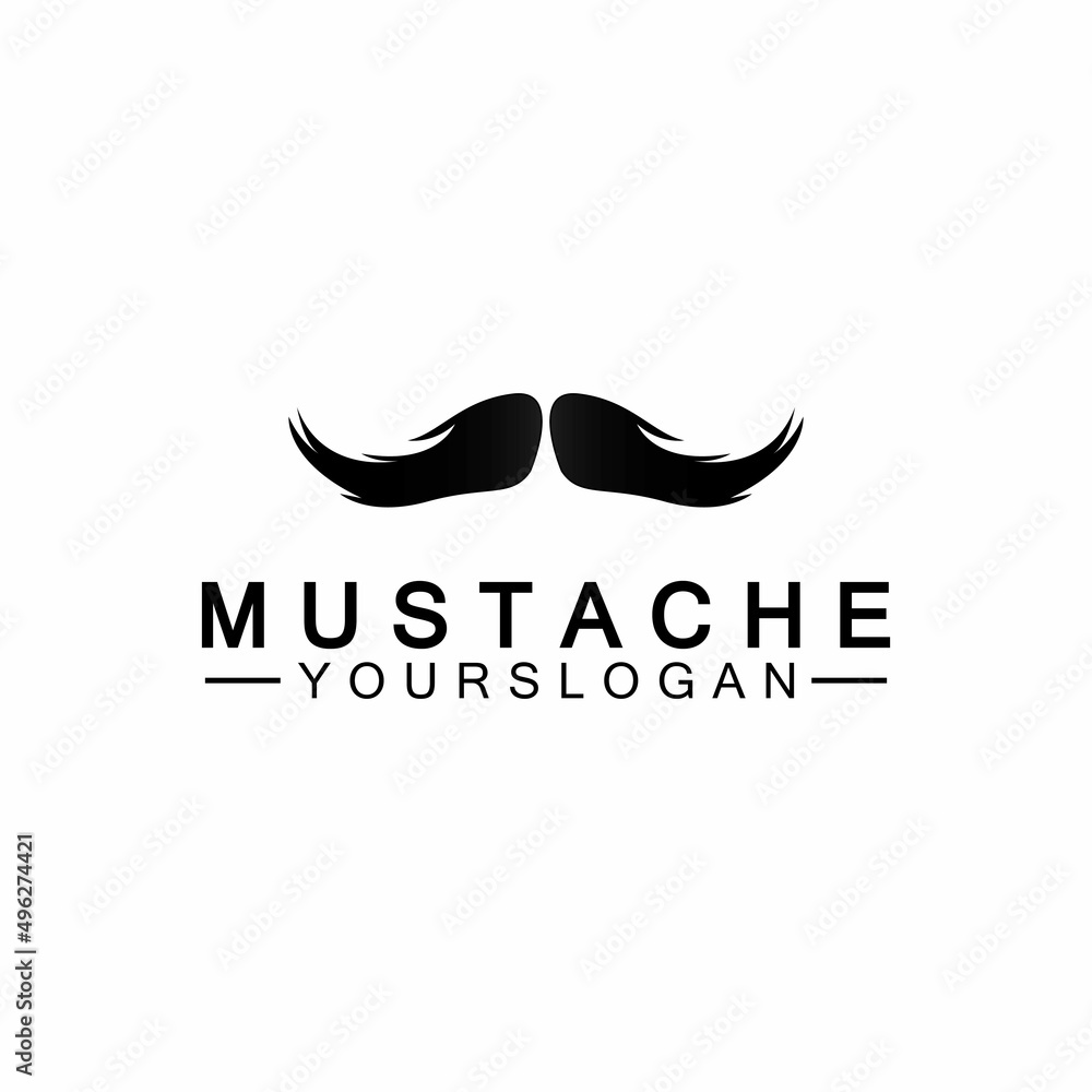 Mustache Vector icon logo design template Mustache Vector icon logo design template