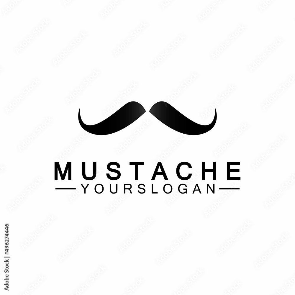 Mustache Vector icon logo design template Mustache Vector icon logo design template