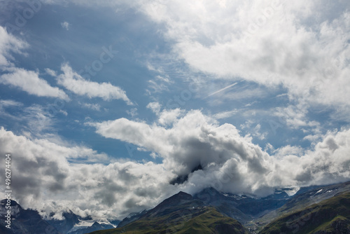 panorama mountains with clouds, switzerland © Angelov