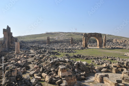 ancient ruins of brick building in east architecture turkey, old ruins of Harran first university in world. desert stone structure archeology site civilization history monument famous unesco heritage