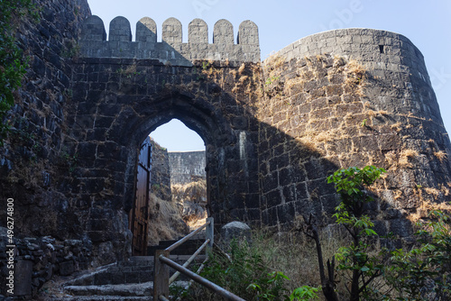 Main Entrance Gate of Fort, Korigad fort, Pune, Maharashtra, India photo