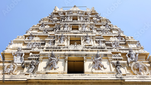 View of Big Bull Temple, temple was built in 1537 by Kempe Gowda under Vijayanagar empire, Bangalore, Karnataka, India
