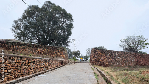 Entrance for Channagiri Fort  Channagiri has a hill fort which was built around 1770  Devanagare  Karnataka  India