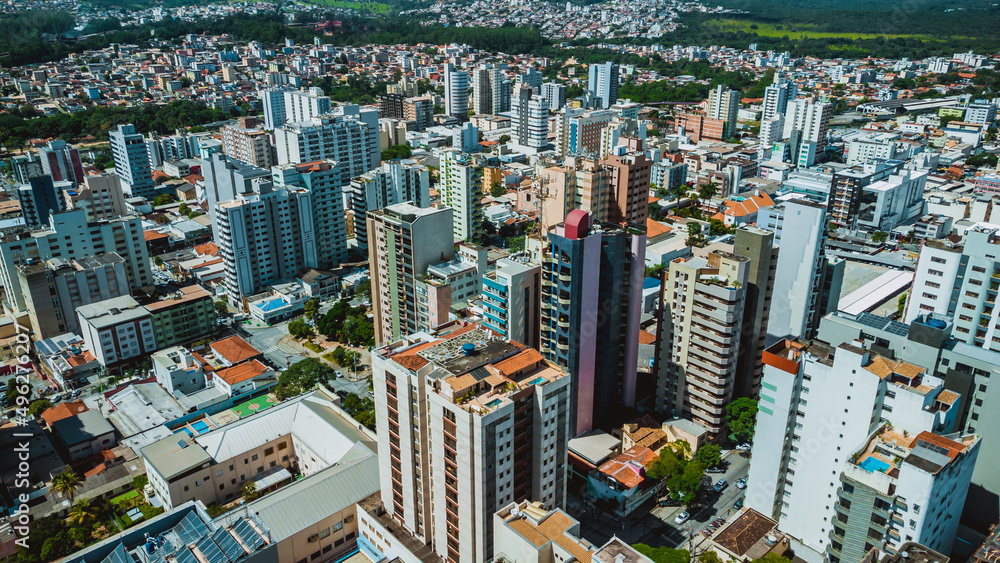 Vista do centro de Divinópolis, Minas Gerais, Brasil