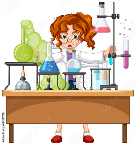 Scientist doing science experiment in the lab
