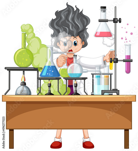 Scientist doing science experiment in the lab