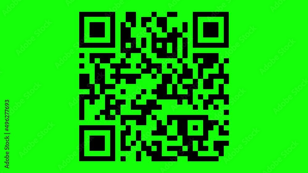 Sequence of QR codes on a green background. Green screen. The QR codes encoded examples of the multiplication table, mathematics. Sequence of QR codes on a green background. Green screen. The QR codes encoded examples of the multiplication table, mathematics.
