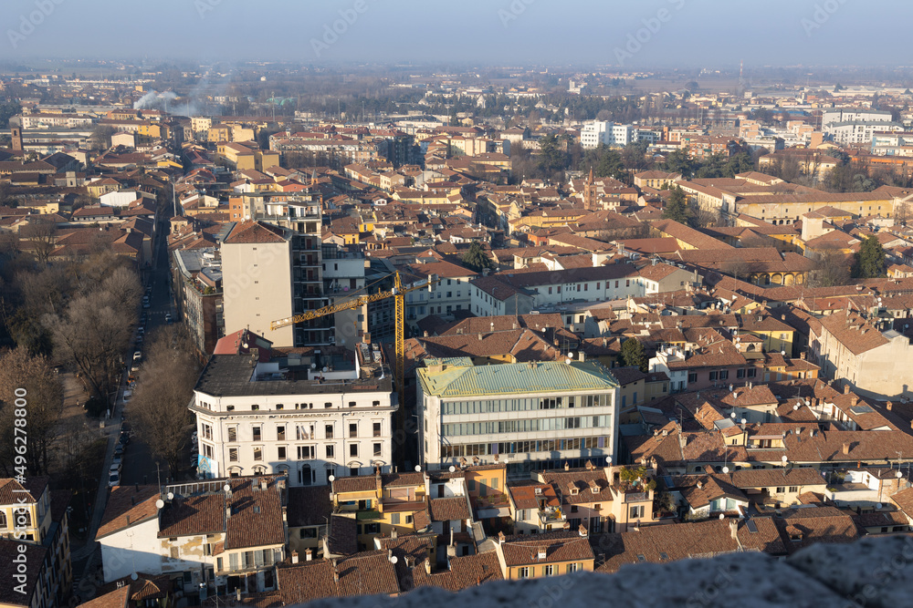 Top view of the city of Cremona, Lombardy - Italy