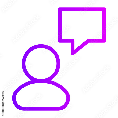 interviewer gradient icon