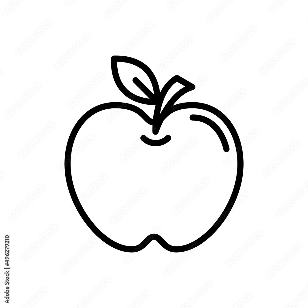 Apple Fruit Icon Logo Design Vector Template Illustration Apple Fruit Icon Logo Design Vector Template Illustration