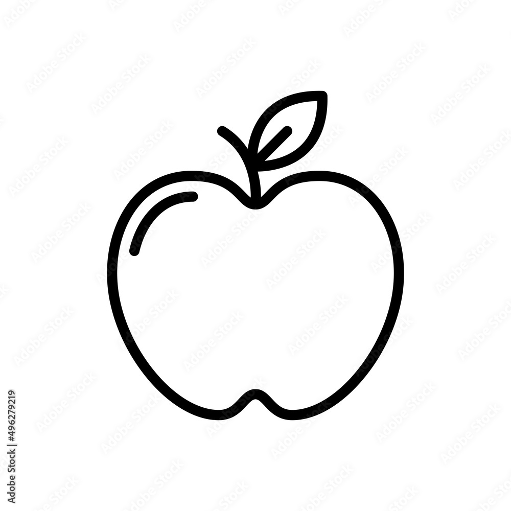 Apple Fruit Icon Logo Design Vector Template Illustration Apple Fruit Icon Logo Design Vector Template Illustration