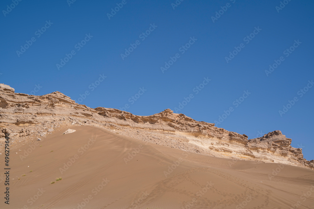 Fototapeta premium Rub Al Khali is the desert that covers most of the southern third of the Arabian Peninsula and this photo was taken in Ibri city in Oman