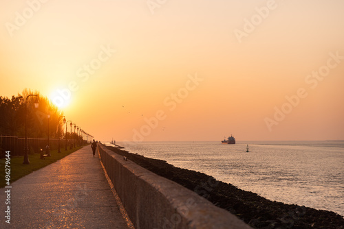 Abstract sunset in Normandy France