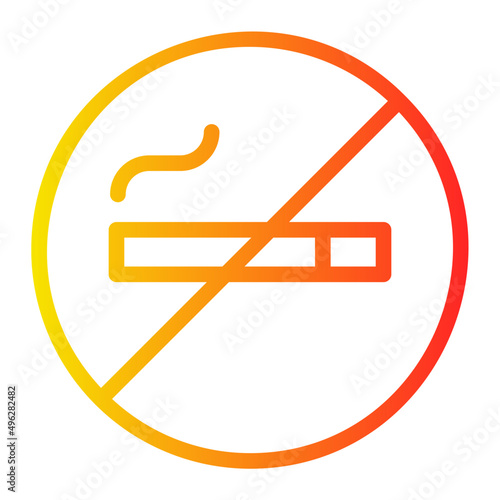 no smoking gradient icon