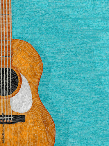 Guitar mosaic art