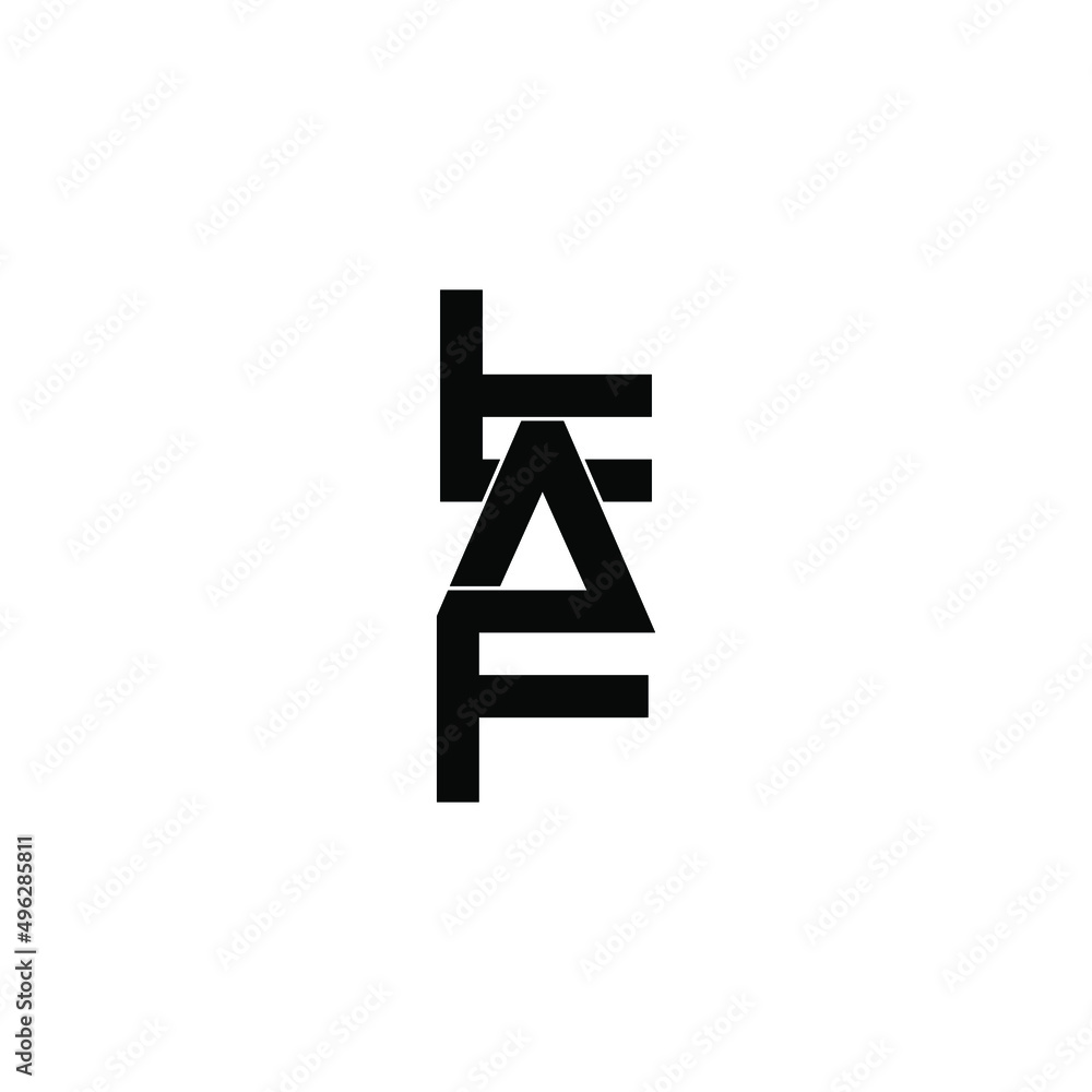 Obraz premium taf letter original monogram logo design