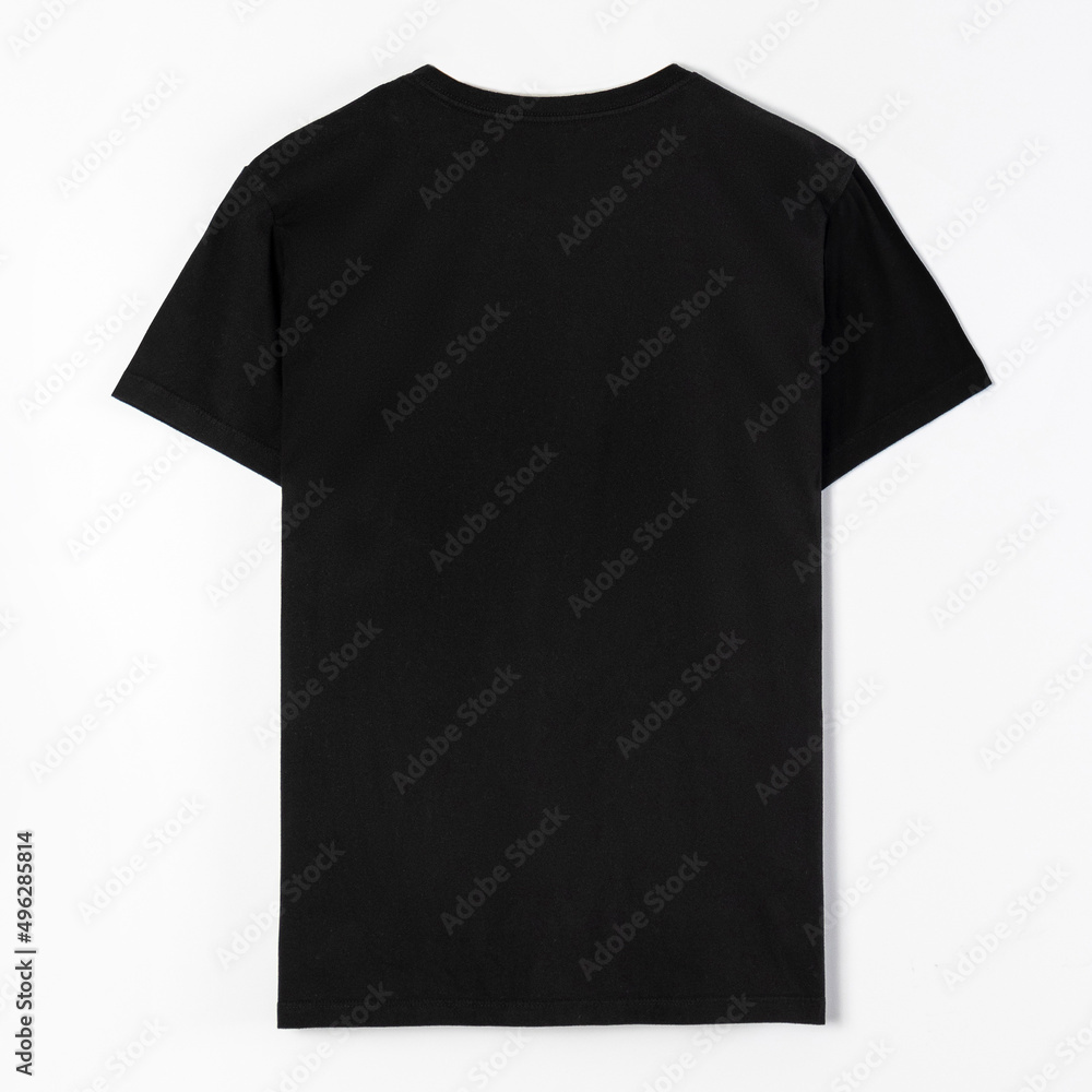 black t-shirt back - obrazy, fototapety, plakaty 