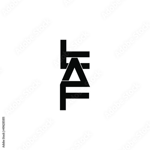 taf letter original monogram logo design