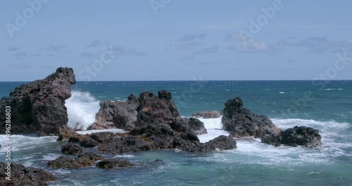 Waves Crashing Against the Rocks, Hookipa, Maui, Hawaii