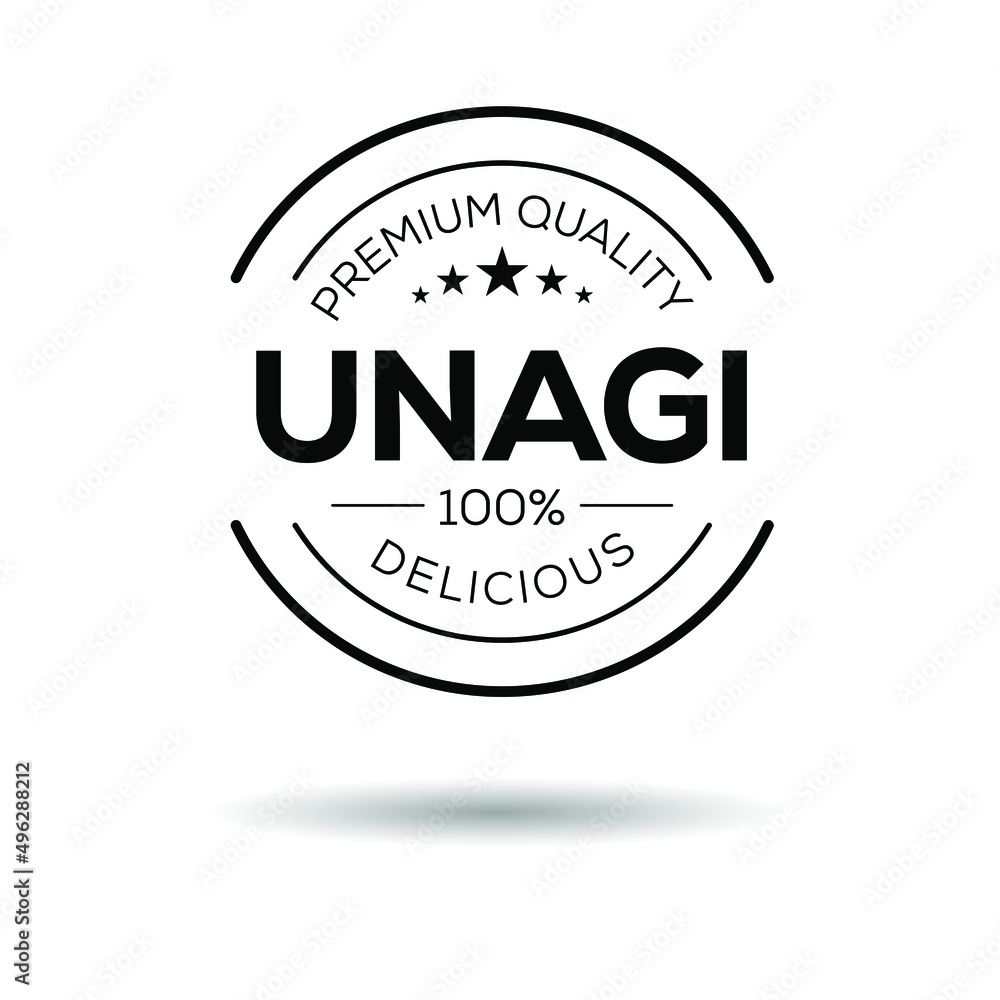 Obraz premium Creative (Unagi) logo, Unagi sticker, vector illustration.