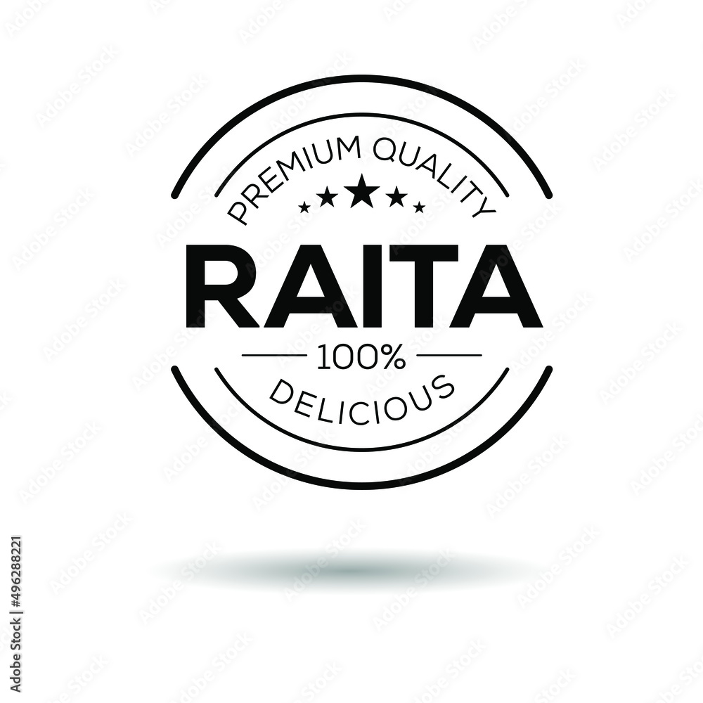 Fototapeta premium Creative (Raita) logo, Raita sticker, vector illustration.