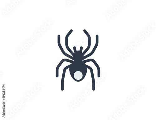 Spider vector flat emoticon. Isolated Spider emoji illustration. Spider icon