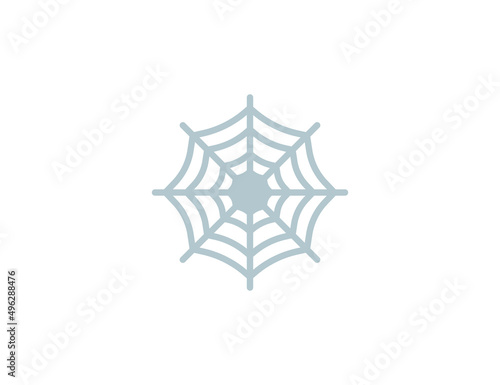 Spider web vector flat emoticon. Isolated Spider web emoji illustration. Spider web icon