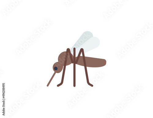 Mosquito vector flat emoticon. Isolated Mosquito emoji illustration. Mosquito icon