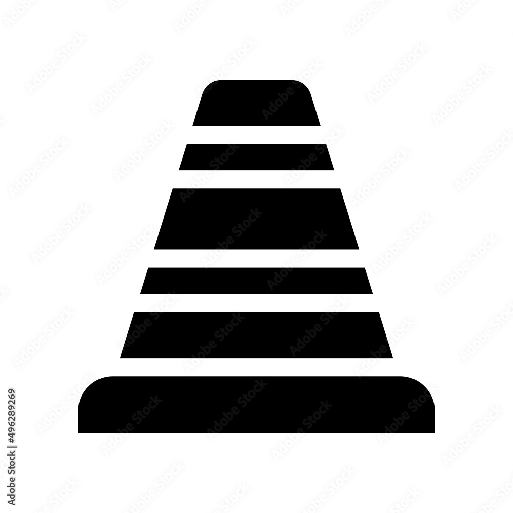 Traffic Cone Icon Vector Symbol Design Illustration Traffic Cone Icon Vector Symbol Design Illustration