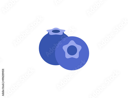Blueberry vector flat emoticon. Isolated Blueberry emoji illustration. Blueberry icon
