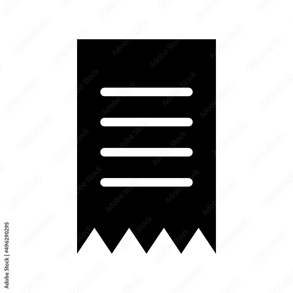 Bill Icon Vector Symbol Design Illustration