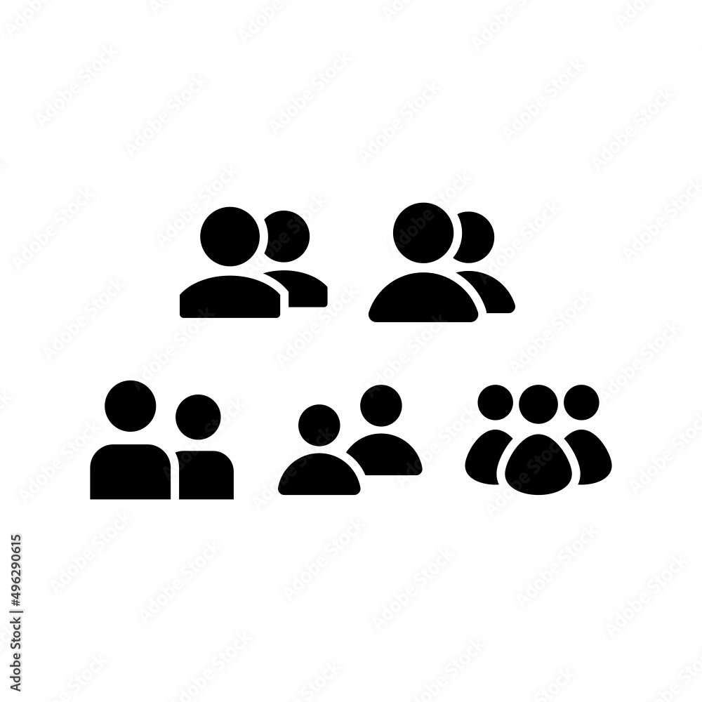 Group Icon Set Vector Symbol Design Illustration Group Icon Set Vector Symbol Design Illustration